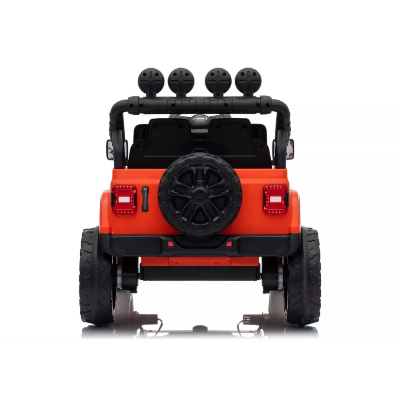 LEAN TOYS Jeep Rubicon DK-JWR558 24V Orange Battery-Powered Ride-On Vehicle with Parental Remote Control