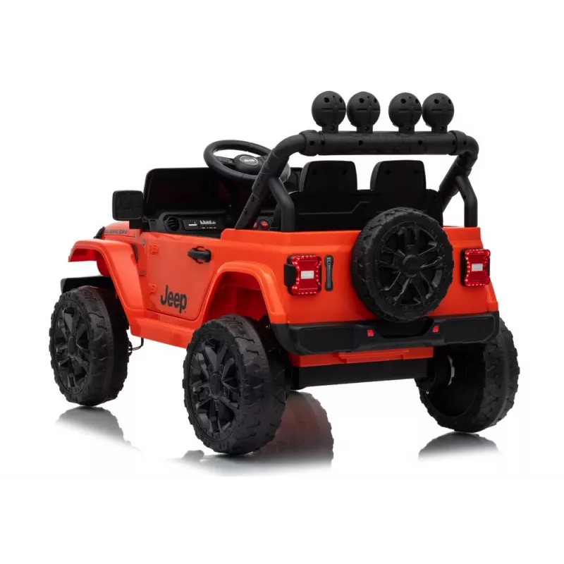 LEAN TOYS Jeep Rubicon DK-JWR558 24V Orange Battery-Powered Ride-On Vehicle with Parental Remote Control
