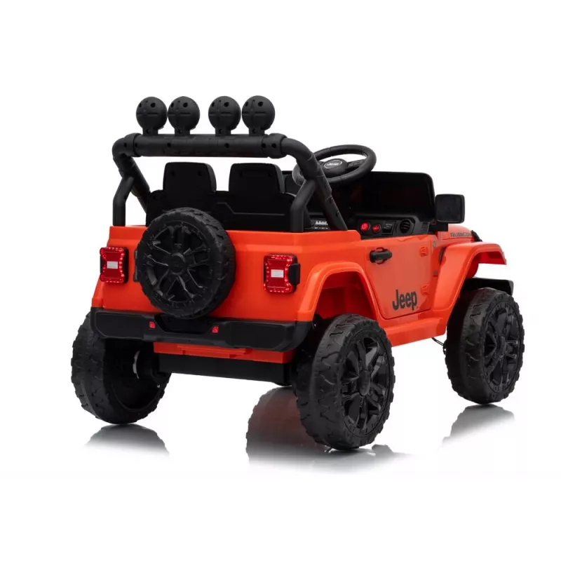 LEAN TOYS Jeep Rubicon DK-JWR558 24V Orange Battery-Powered Ride-On Vehicle with Parental Remote Control