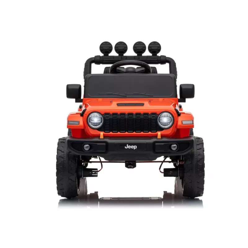 LEAN TOYS Jeep Rubicon DK-JWR558 24V Orange Battery-Powered Ride-On Vehicle with Parental Remote Control