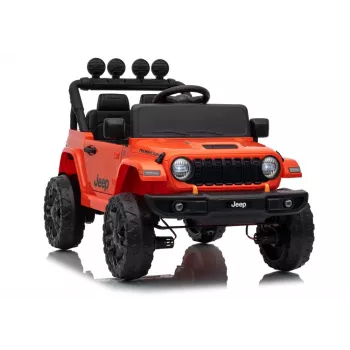 LEAN TOYS Jeep Rubicon DK-JWR558 24V Orange Battery-Powered Ride-On Vehicle with Parental Remote Control