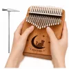 LEAN TOYS Kalimba 17 Keys Wooden Musical Instrument with Accessories Bag
