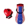 LEAN TOYS Kids Punch Bag Kit Childrens Mega Boxing Set + Gloves Boxing Bag Set 40 cm