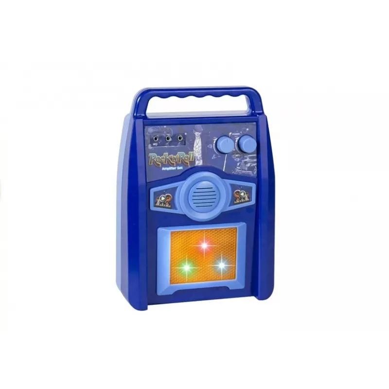 LEAN TOYS Kids Toy Guitar Amplifier Microphone MP3 Input - 3+ Years Musical Instrument Set