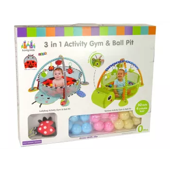 LEAN TOYS Ladybug Educational Mat Playpen Balls For Baby