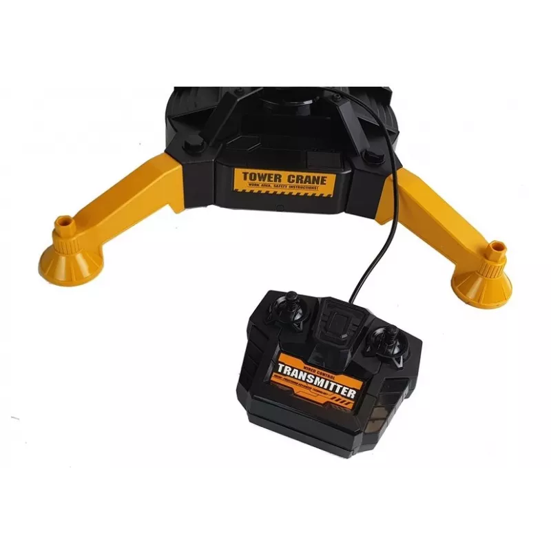 LEAN TOYS Large Construction Crane Adjustable Remote Controlled Hook 182 cm