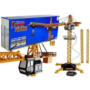LEAN TOYS Large Construction Crane Adjustable Remote Controlled Hook 182 cm