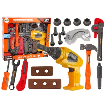 LEAN TOYS Large DIY Kit Tool Kit + Battery Drill Handyman Set