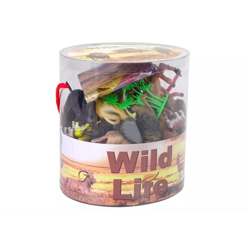 LEAN TOYS Large Figure Set Wild Animals Safari + Accessories 34 Elements