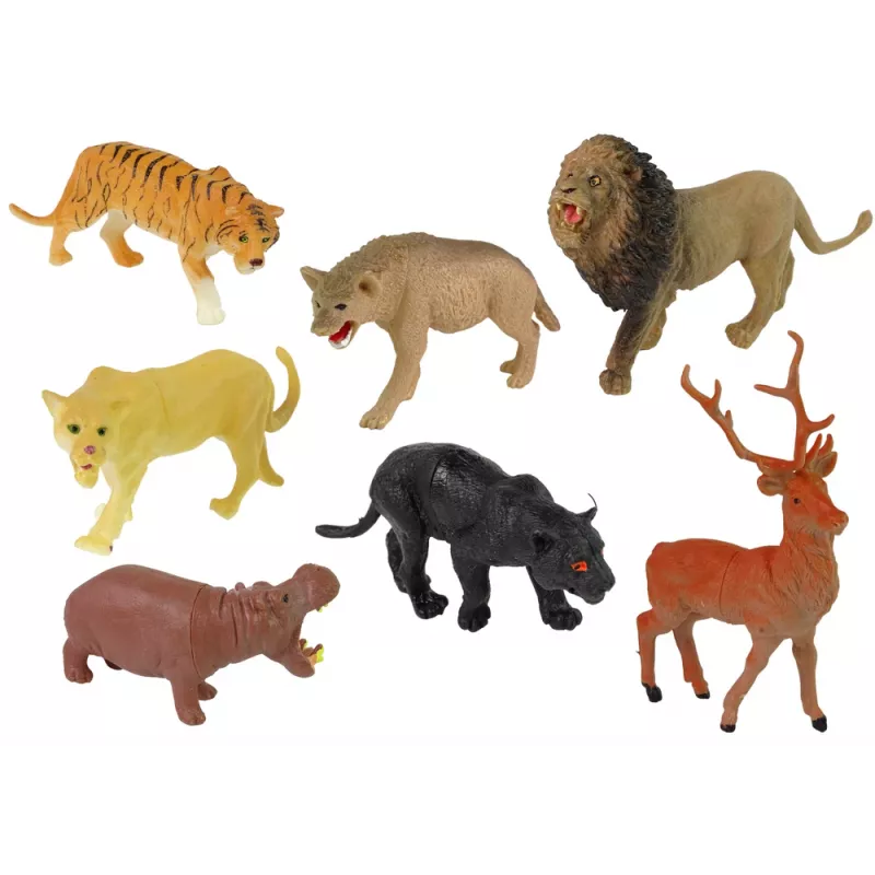 LEAN TOYS Large Figure Set Wild Animals Safari + Accessories 34 Elements