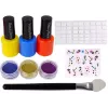 LEAN TOYS Large Nail Painting Set Nail Lacquers Stickers Separators