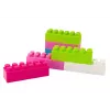 LEAN TOYS Large Oblong Construction Blocks in a Bag with Colored Stickers – 20 Pieces
