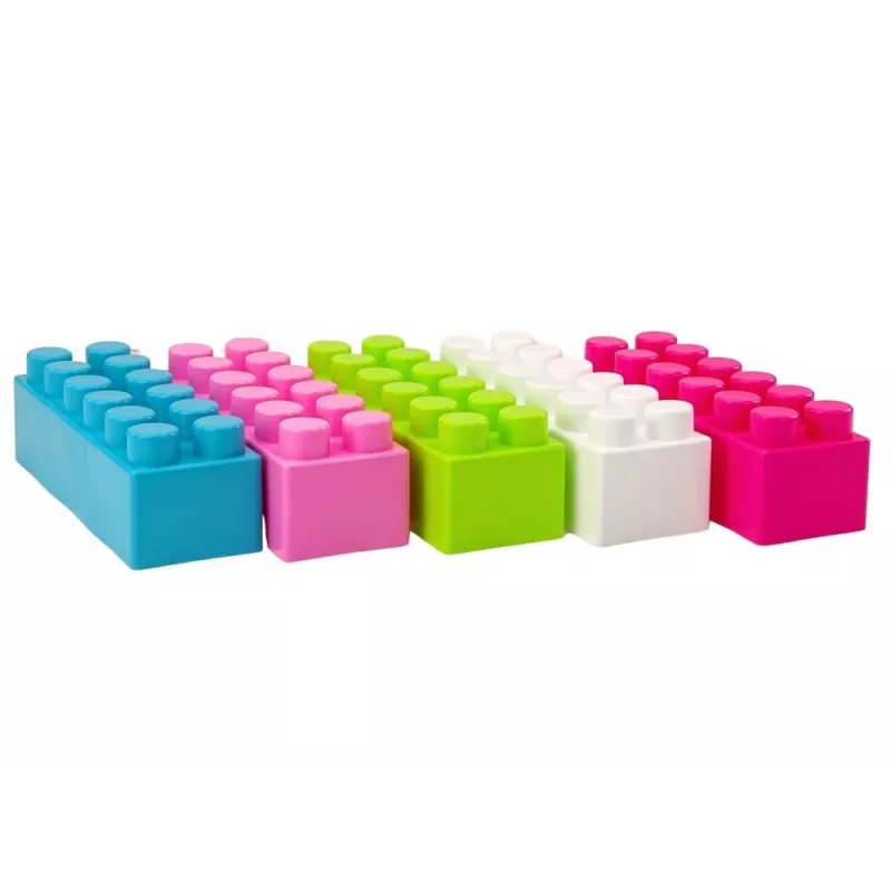 LEAN TOYS Large Oblong Construction Blocks in a Bag with Colored Stickers – 20 Pieces