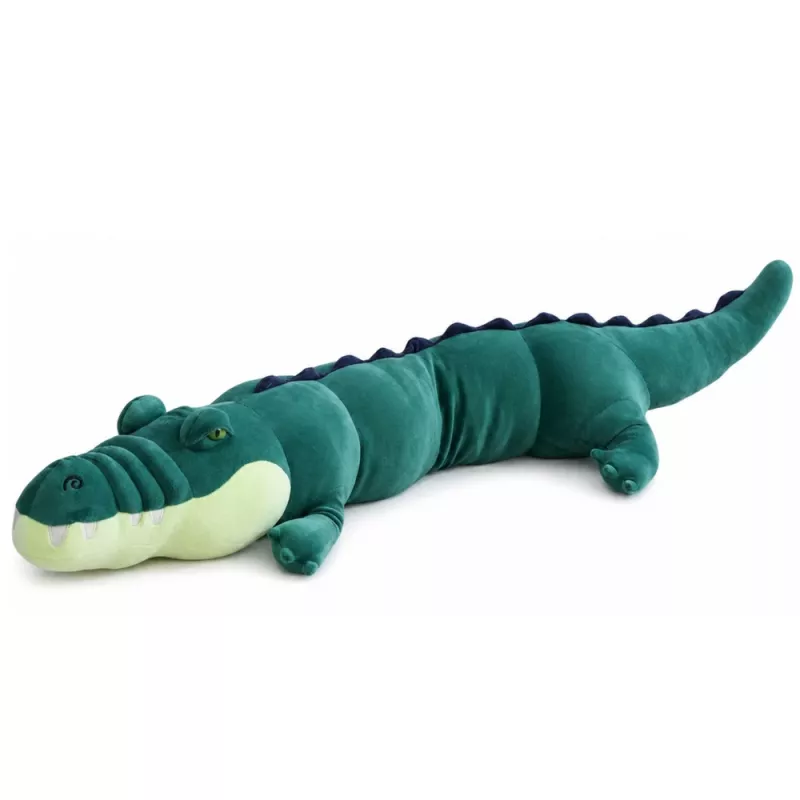 LEAN TOYS Large Plush Crocodile Mascot Cuddly Toy Realistic Green 150 cm