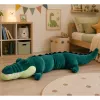 LEAN TOYS Large Plush Crocodile Mascot Cuddly Toy Realistic Green 150 cm