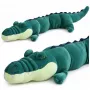 LEAN TOYS Large Plush Crocodile Mascot Cuddly Toy Realistic Green 150 cm