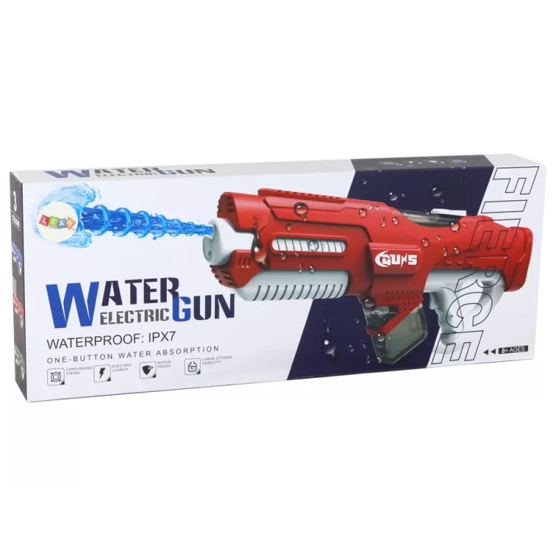 LEAN TOYS Large Red Water Gun 750ml with Glasses