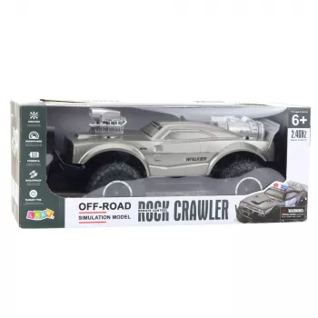 LEAN TOYS Large Remote Controlled Off-Road Sports Car RC Silver 1:8