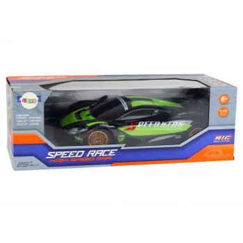 LEAN TOYS Large Remote Controlled Sports Car 1:10 Green and Black