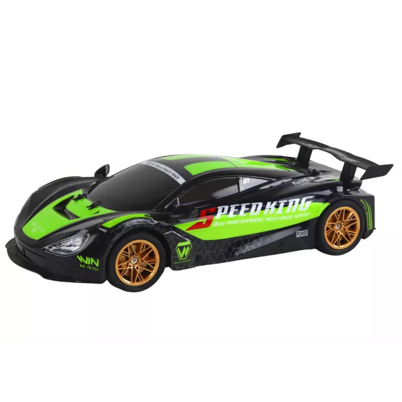 LEAN TOYS Large Remote Controlled Sports Car 1:10 Green and Black