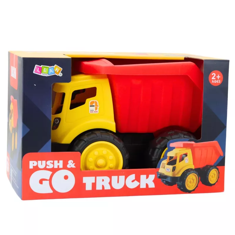 LEAN TOYS Large Tipper Truck for Children Sand Construction Vehicle Red-Yellow