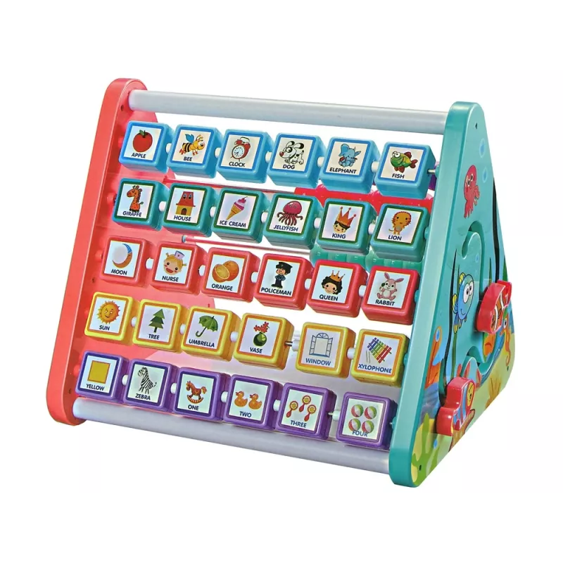 LEAN TOYS Learning Shelf Triangle Counters Letters Objects Animals