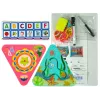 LEAN TOYS Learning Shelf Triangle Counters Letters Objects Animals