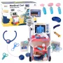 LEAN TOYS Little Doctor's Set Medical Cart X-Ray ECG Lights Pink 16 pcs.