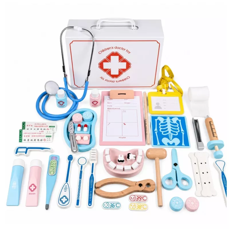 LEAN TOYS Little Doctor's Set - Medical Tools - Real Accessories - 36 pcs.