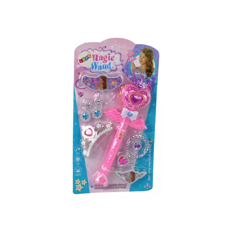 LEAN TOYS Magical Fairy Tale Princesses Set with Interactive Wand, Light, Sound, and Star Projector Function