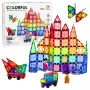 LEAN TOYS Magnetic Construction Blocks 3D Panels Creative STEM Colorful 100 pcs