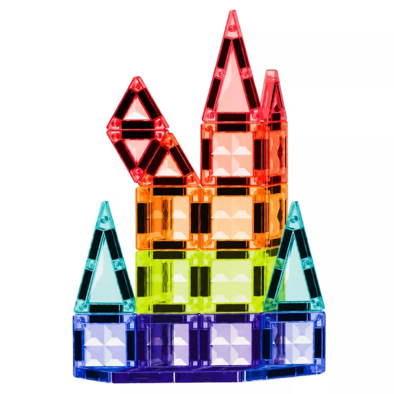 LEAN TOYS Magnetic Construction Blocks 3D Panels Creative STEM Colorful 27 pcs