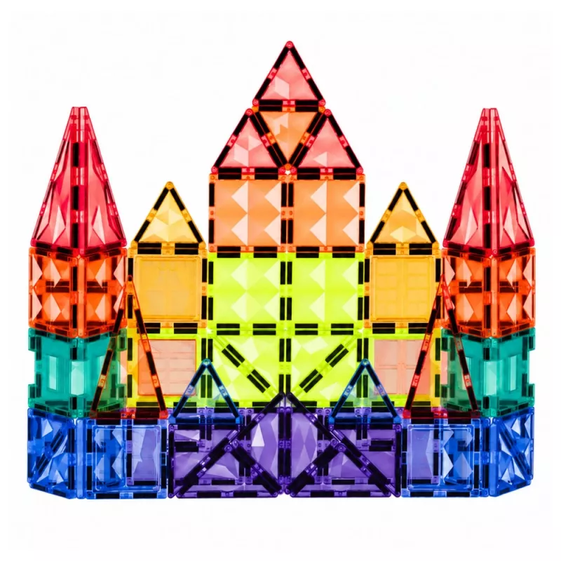 LEAN TOYS Magnetic Construction Blocks 3D Panels Creative STEM Colorful 73 pcs