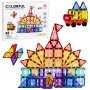 LEAN TOYS Magnetic Construction Blocks 3D Panels Creative STEM Colorful 85 pcs.
