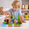 LEAN TOYS Magnetic Construction Blocks Cubes Square World 3D 114 Pieces