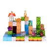 LEAN TOYS Magnetic Construction Blocks Cubes Square World 3D 114 Pieces