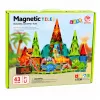 LEAN TOYS Magnetic Construction Blocks Dinosaurs Volcano Set - 43 Pieces STEM Educational Building Toy for Kids 3+