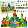 LEAN TOYS Magnetic Construction Blocks Dinosaurs Volcano Set - 43 Pieces STEM Educational Building Toy for Kids 3+