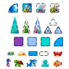 LEAN TOYS Magnetic Construction Blocks Sea Animals Ocean 40 pcs
