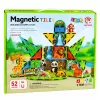 LEAN TOYS Magnetic Construction Blocks Wild Animals Jungle ZOO 52 pcs