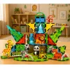 LEAN TOYS Magnetic Construction Blocks Wild Animals Jungle ZOO 52 pcs