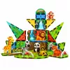 LEAN TOYS Magnetic Construction Blocks Wild Animals Jungle ZOO 52 pcs