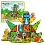 LEAN TOYS Magnetic Construction Blocks Wild Animals Jungle ZOO 52 pcs