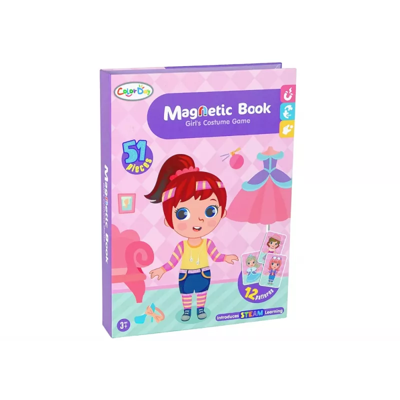 LEAN TOYS Magnetic Jigsaw Puzzle Book Dress-up Costumes