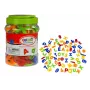 LEAN TOYS Magnetic Letters and Numbers in a Jar – 78-Piece Alphabet & Math Set for Kids 3+