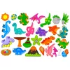 LEAN TOYS Magnetic Puzzle Book Dinosaurs Colorful Magnets 30 pcs