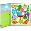 LEAN TOYS Magnetic Puzzle Book Dinosaurs Colorful Magnets 30 pcs