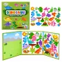 LEAN TOYS Magnetic Puzzle Book Dinosaurs Colorful Magnets 30 pcs