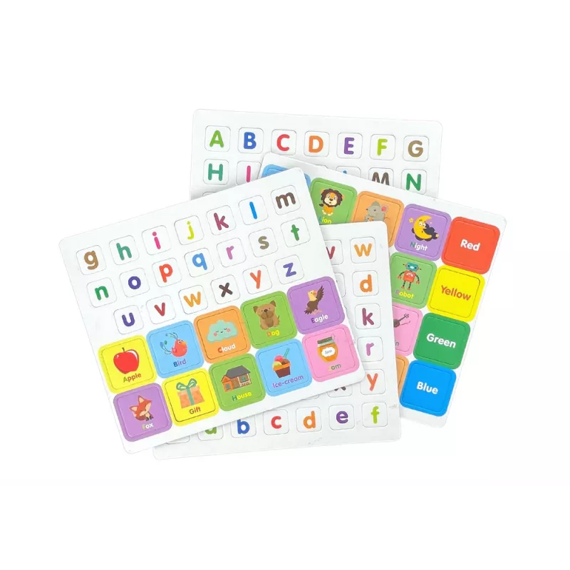 LEAN TOYS Magnetic Puzzle Book English Alphabet Pictures