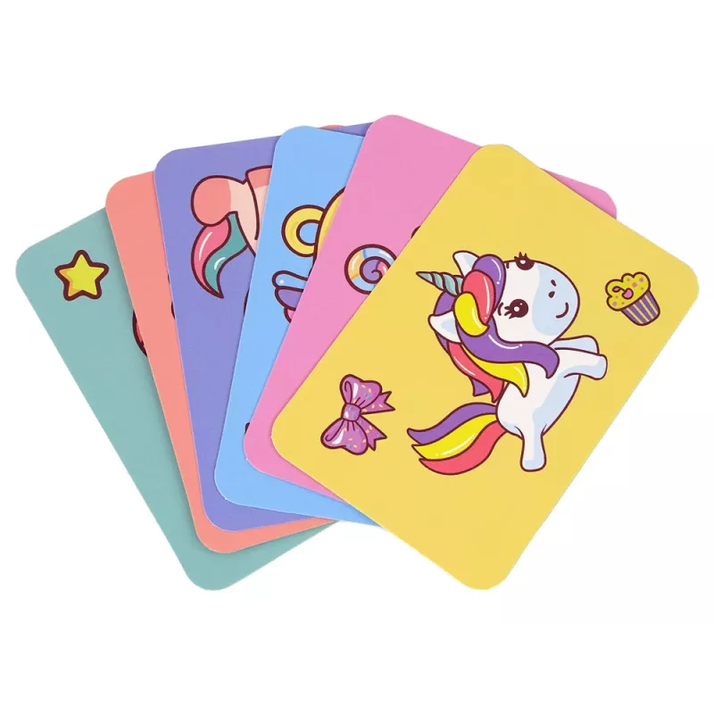 LEAN TOYS Magnetic Puzzle Book Unicorns Puzzles Cards